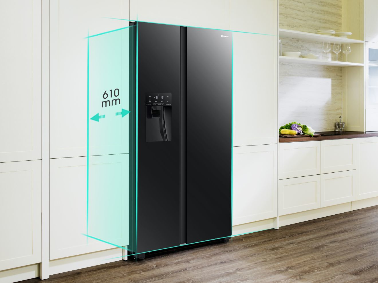 Hisense RS694N4TFE amerikaanse koelkast Vrijstaand 562 l E Zwart EWO4890 - Afbeelding 18