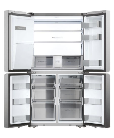 Haier HCR7918EIMP amerikaanse koelkast Vrijstaand 601 l E Platina, Roestvrijstaal - EWO 275 - Afbeelding 4
