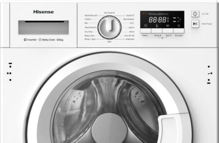 Hisense WD3M841BWI Was-droogcombinatie Ingebouwd Voorbelading Wit DHZ398 - Afbeelding 3