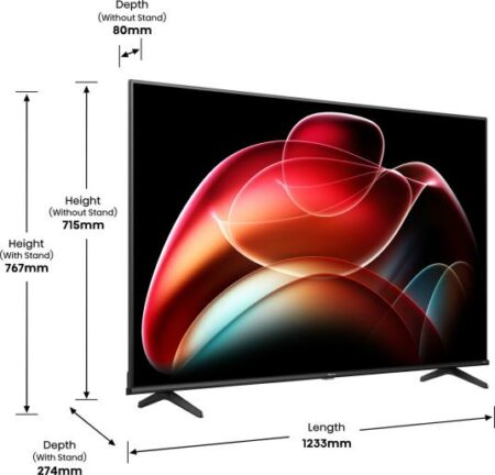 Hisense 55A6KTUK tv 139,7 cm (55") 4K Ultra HD Smart TV Wifi Zwart 300 cd/m² DHZ308 - Afbeelding 2
