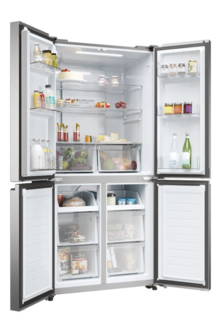 Haier Cube 83 Serie 3 HCR3818ENMM amerikaanse koelkast Vrijstaand 467 l E Platina, Roestvrijstaal EWO276 - Afbeelding 15