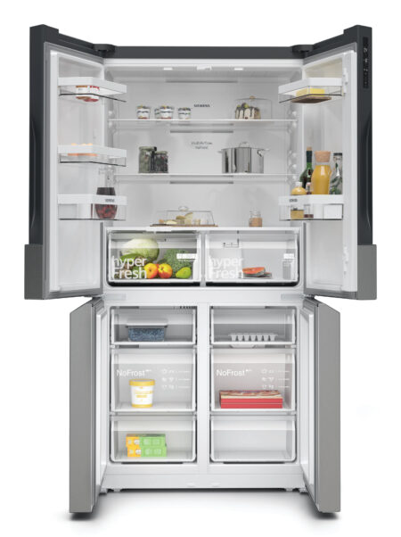 Siemens iQ300 KF96NVPEA amerikaanse koelkast Vrijstaand 605 l E Zilver - Afbeelding 3