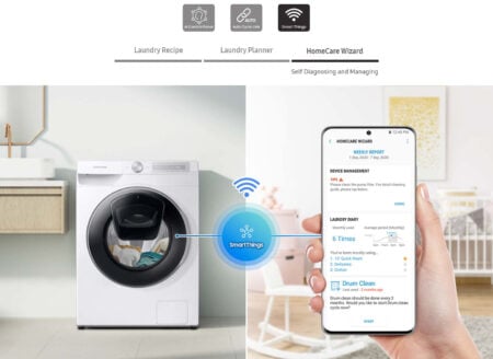 Samsung WW9GT754AWH/S2 wasmachine Voorbelading 9 kg 1400 RPM Zilver, Wit - EWO815 - Afbeelding 17