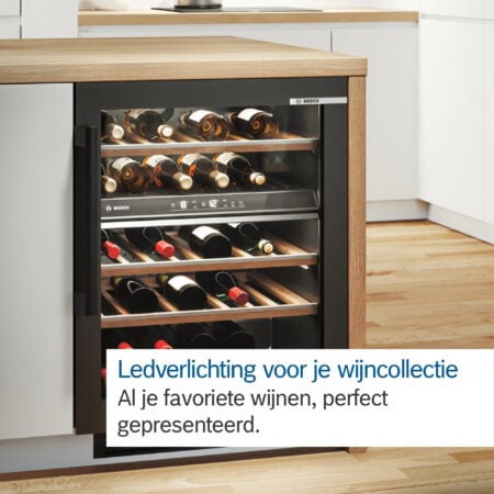 Bosch Serie 6 KWK36ABGA wijnkoeler Compressorwijnkoeler Vrijstaand Zwart 199 fles(sen) - Afbeelding 7