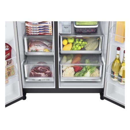 LG InstaView GSXV91MCAE amerikaanse koelkast Vrijstaand 635 l E Zwart - Afbeelding 12
