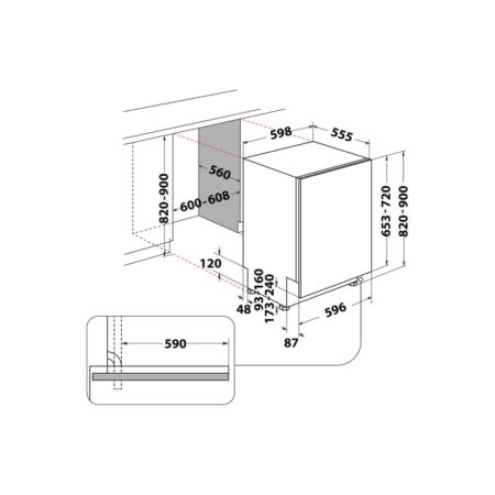 Whirlpool WI 7020 P Volledig ingebouwd 14 couverts E DHZ1275 - Afbeelding 16