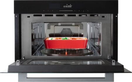 Inventum IMC3834GT - Inbouw combi-oven - Hetelucht - Magnetron - Grill - 34 liter - 38 cm hoog - Tot 220 graden - Zwart/RVS - Afbeelding 2