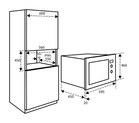 Inventum IMC6125F magnetron Zwart, Roestvrijstaal Combinatiemagnetron Ingebouwd 25 l 900 W - Afbeelding 8
