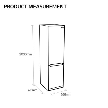 LG GBB92MCABP koel-vriescombinatie Vrijstaand 384 l B Zwart, Metallic DHZ1322 - Afbeelding 4