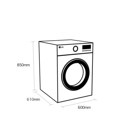 LG FDT208W wasdroger Vrijstaand Voorbelading 8 kg A++ Wit DHZ1624APD - Afbeelding 15