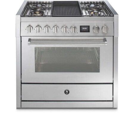 Steel GQ9S-4B gas fornuis met 4 branders + bakplaat, in meerdere kleuren