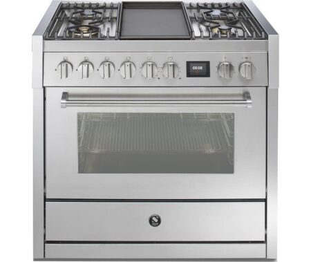 Steel GQ9S-4T gas fornuis met 4 branders + bakplaat, in meerdere kleuren