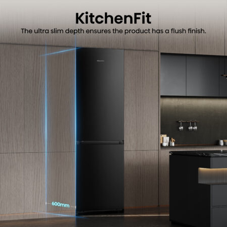 Hisense RB5K330GSFC koel-vriescombinatie Vrijstaand 330 l C Zwart, - Afbeelding 7