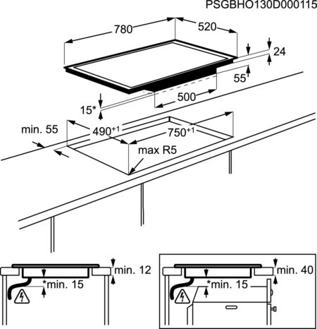AEG HK874400FB Zwart Ingebouwd Inductiekookplaat zones 4 zone(s) EWO16625-3 - Afbeelding 7