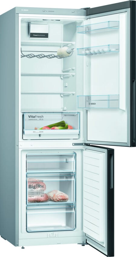 Bosch Serie 4 KGV36VBEAS koel-vriescombinatie Vrijstaand 308 l E Zwart DHZ1120 - Afbeelding 3