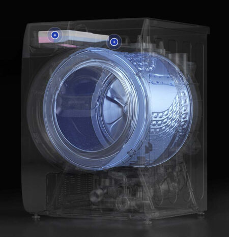 Samsung WW90T986ASE wasmachine Voorbelading 9 kg 1600 RPM Zwart, Wit EWO1937 - Afbeelding 15