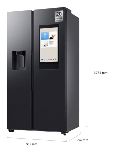 Samsung RS90F66BEF Series 9 Family Hub™ koelkast 9-serie (634L) Zwart (mat) Wifi - Afbeelding 3