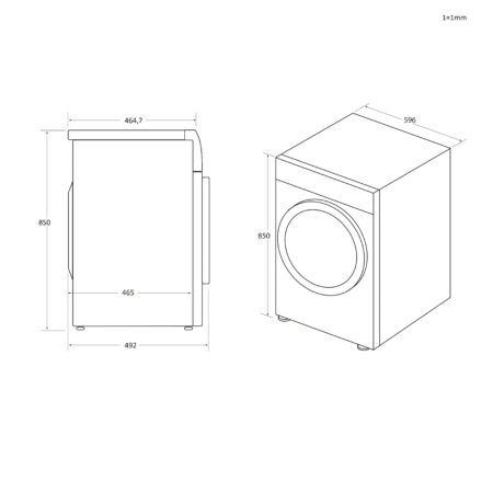 Candy BCTD H7A1TE-80 wasdroger Ingebouwd Voorbelading 7 kg Wit EWO0807258 - Afbeelding 9