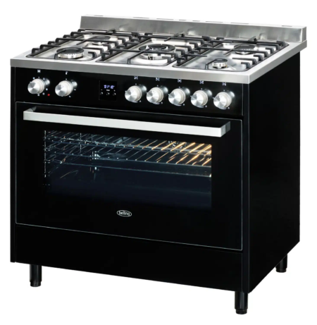 Belling Leeds 90 DFT Zwart gasfornuis DHZ2005