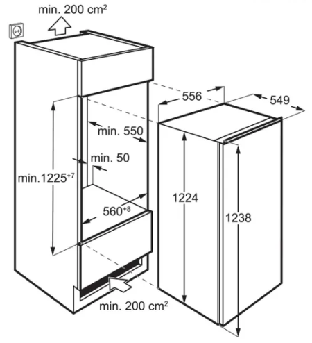 AEG OSK5O121DF inbouwkoelkast 122.5 cm - Afbeelding 5