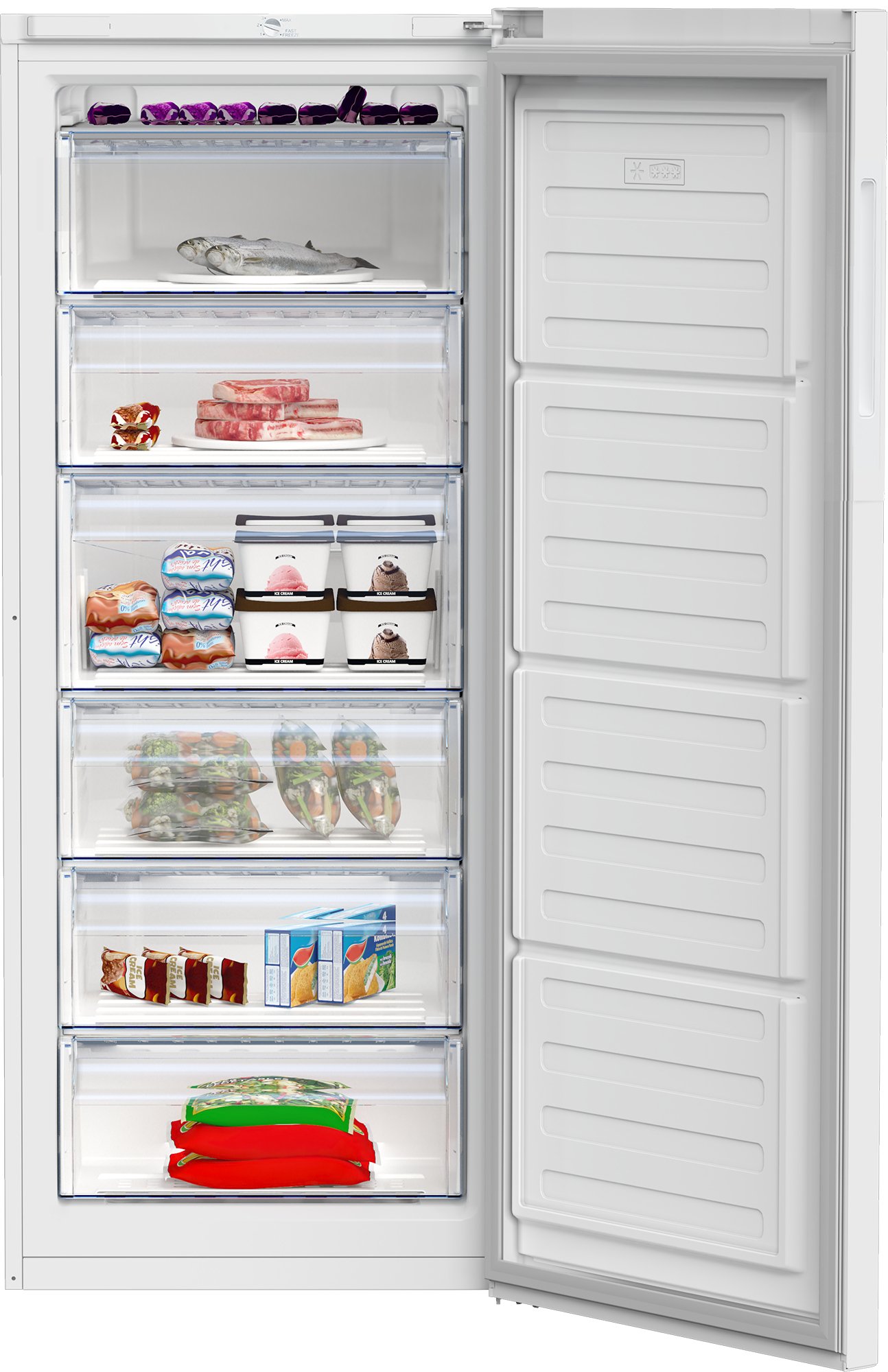 Beko RFSA240M41WN Vrieskast Vrijstaand 215 l E Wit - Afbeelding 4