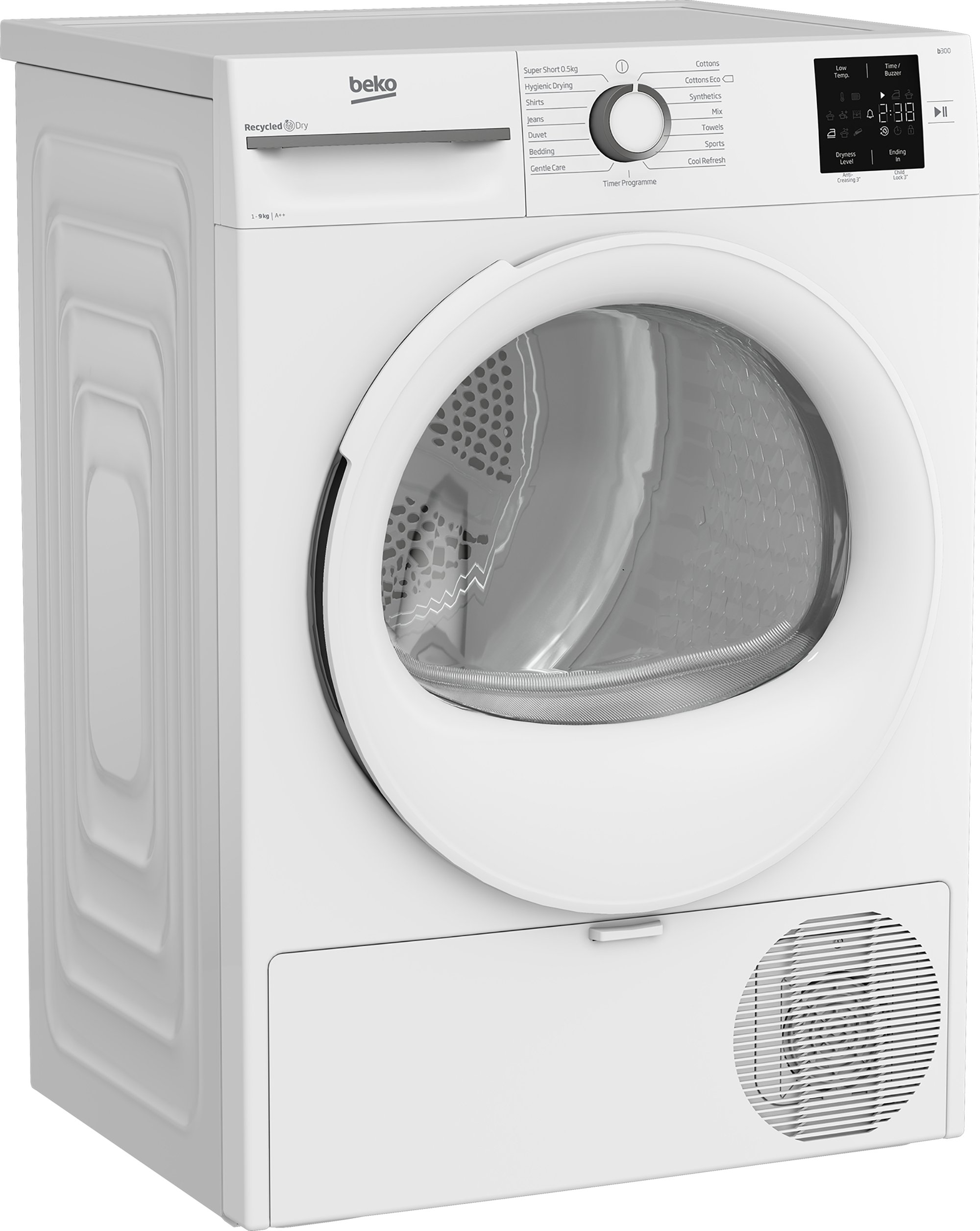Beko BM3T39232CW wasdroger Vrijstaand Voorbelading 9 kg Wit - Afbeelding 3