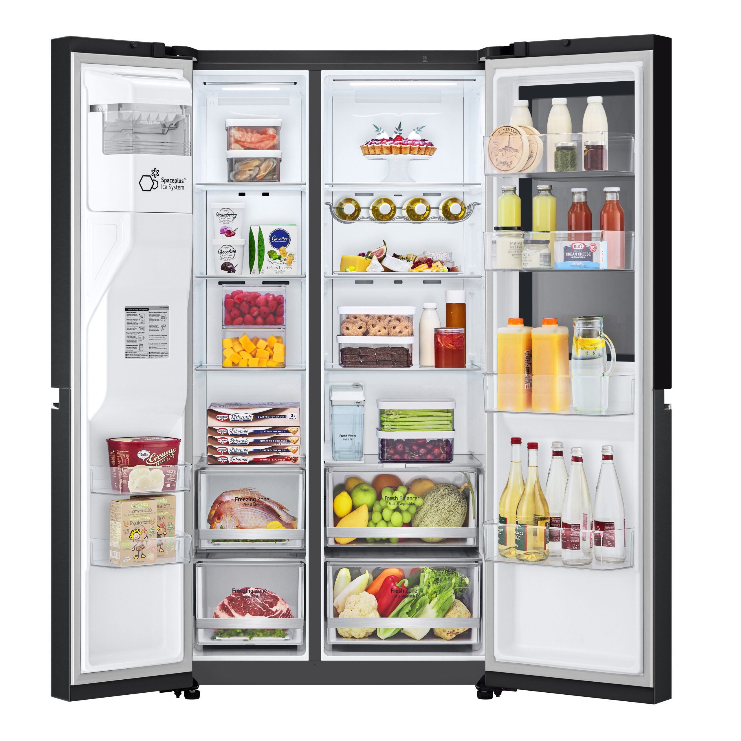 LG InstaView GSGV81EPLL amerikaanse koelkast Vrijstaand 635 l E Zwart - Afbeelding 3