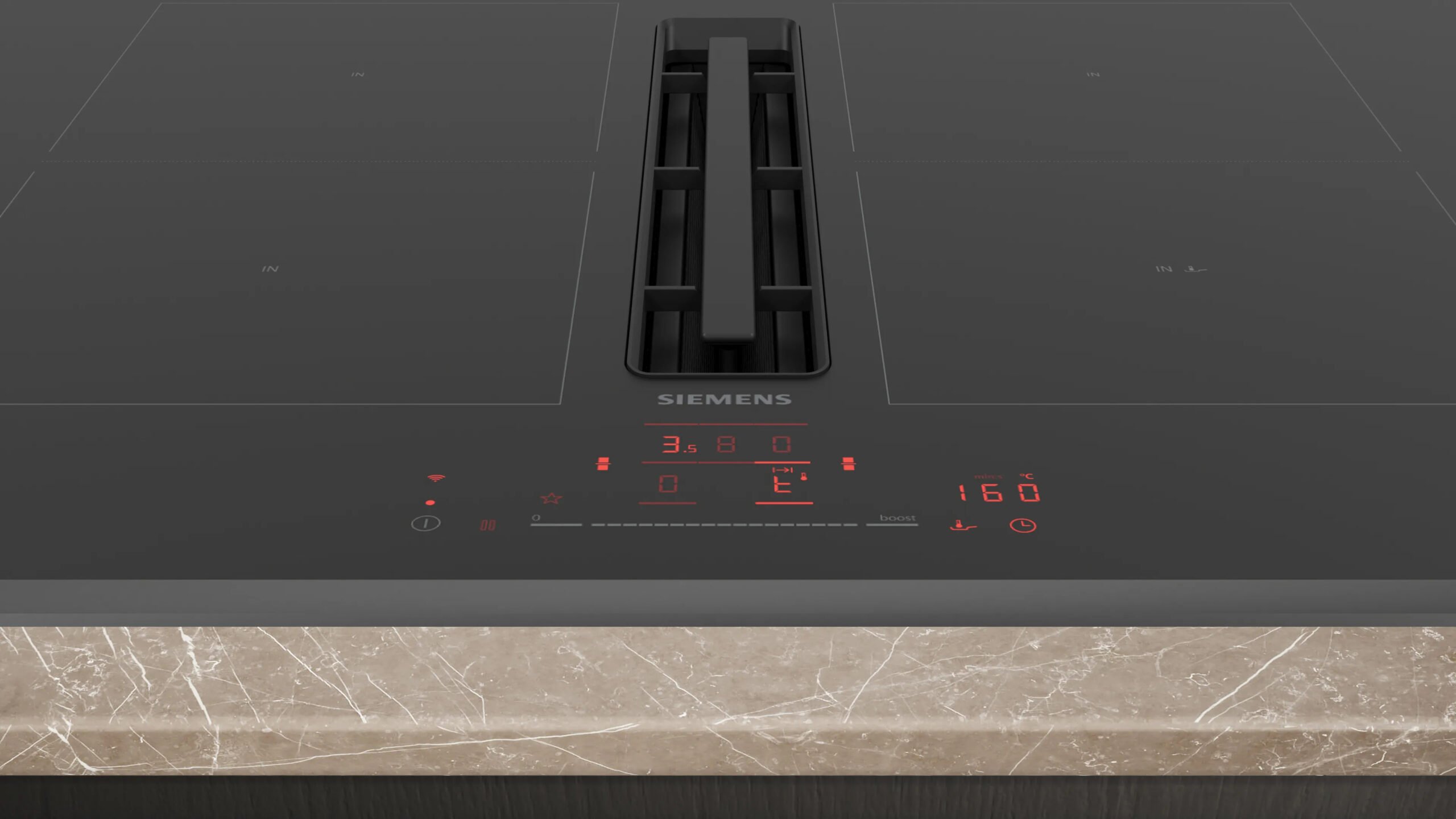 Siemens iQ500 ED851HQ26M kookplaat Zwart Ingebouwd 80 cm Inductiekookplaat zones 4 zone(s) Inbouw afzuigkap - Afbeelding 4