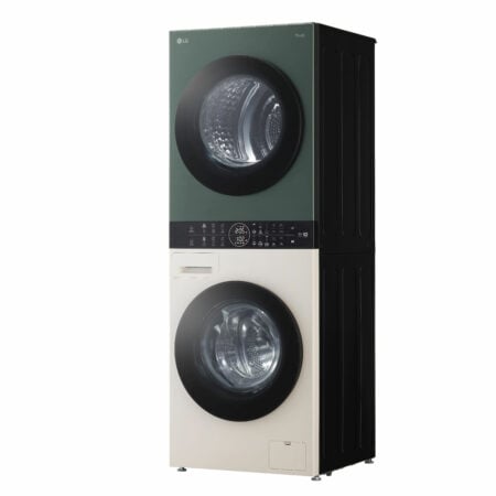 LG WT1210EGF Was-droogcombinatie Vrijstaand Voorbelading Groen, Wit A - Afbeelding 8