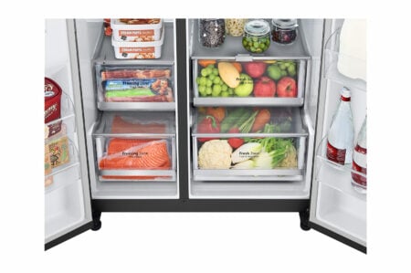 LG InstaView GSGV80EPLD amerikaanse koelkast Vrijstaand 635 l D Zwart, Grafiet ewo91025202 - Afbeelding 10