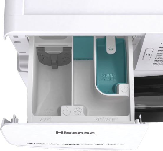 Hisense WF3V943BW/BLX wasmachine Voorbelading 9 kg 1400 RPM Wit - Afbeelding 8