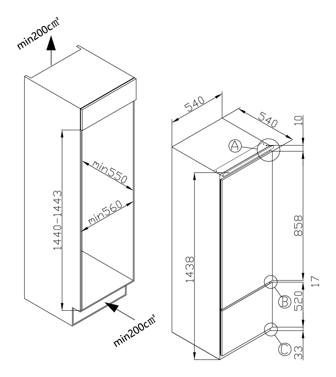 Amica EKGC 16156-1 Ingebouwd 212 l E Wit DHZ2713 - Afbeelding 6