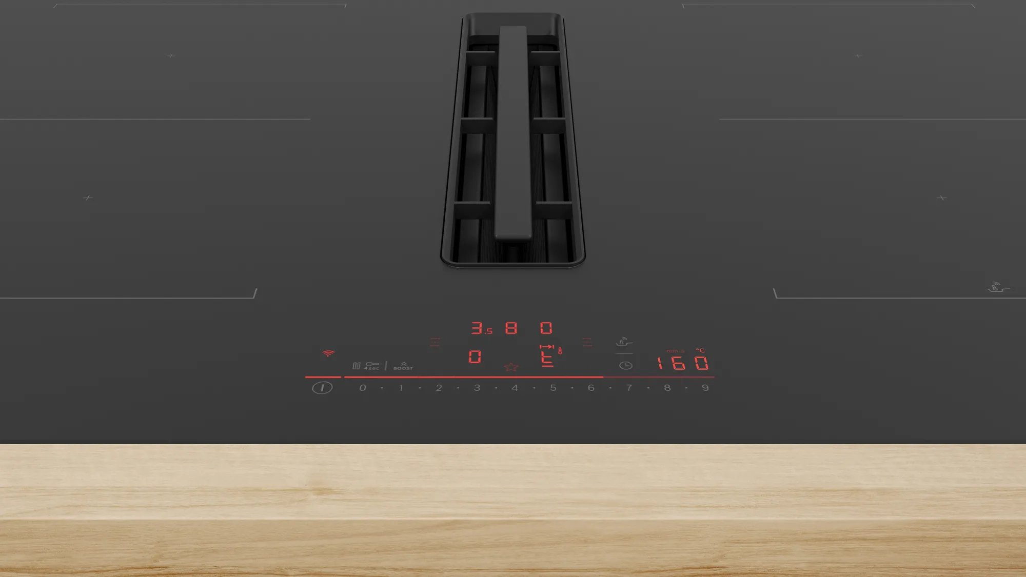 Bosch Serie 6 PVQ811H26E kookplaat Zwart Ingebouwd 80 cm Inductiekookplaat zones 4 zone(s) Inbouw afzuigkap - Afbeelding 3