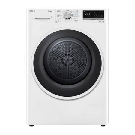LG RH90V5AV6N wasdroger Vrijstaand Voorbelading 9 kg Wit