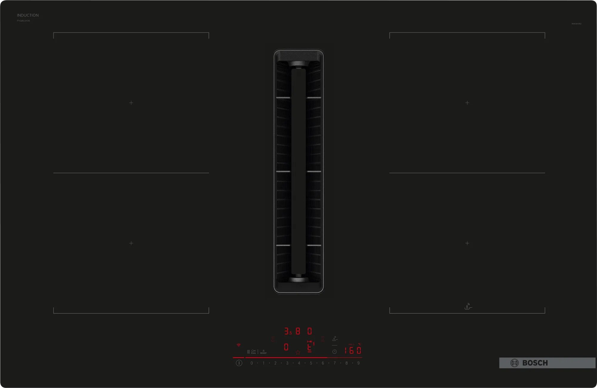 Bosch Serie 6 PVQ811H26E kookplaat Zwart Ingebouwd 80 cm Inductiekookplaat zones 4 zone(s) Inbouw afzuigkap - Afbeelding 6
