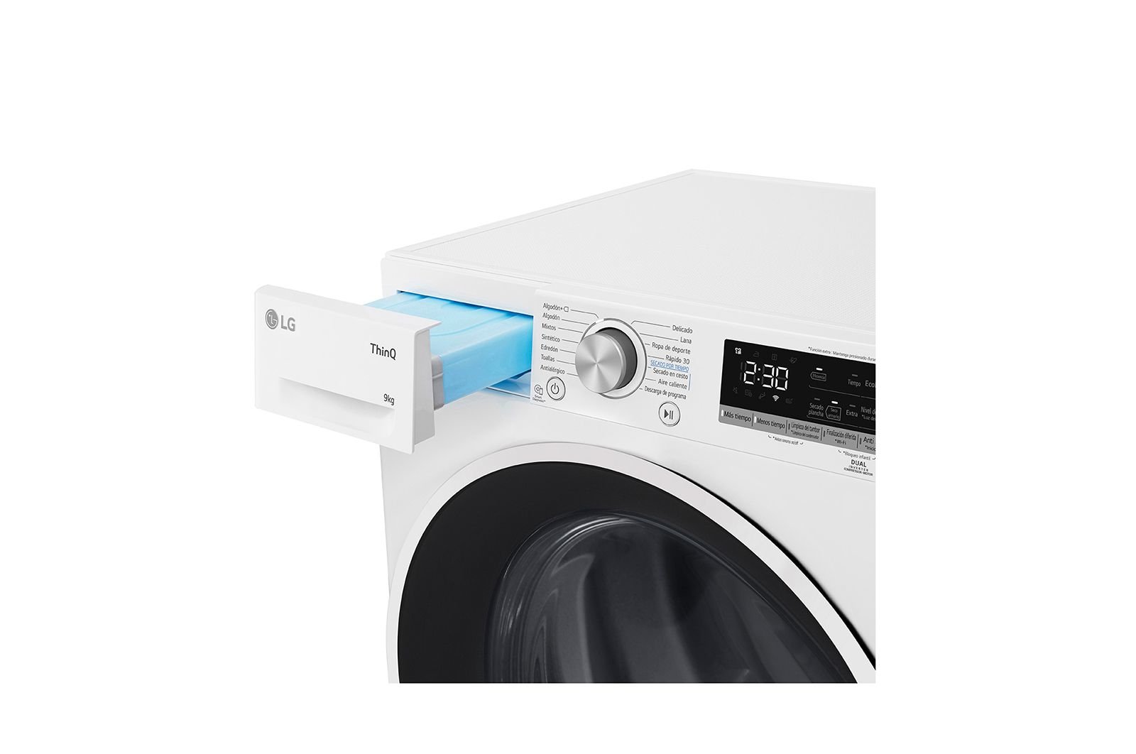 LG RH90V5AV6N wasdroger Vrijstaand Voorbelading 9 kg Wit - Afbeelding 6