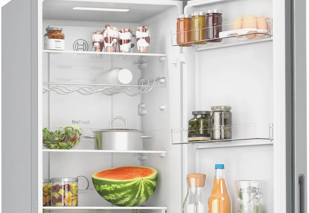 Bosch Serie 2 KGN27NLEA koel-vriescombinatie Vrijstaand 255 l E Roestvrijstaal - EWO3307 - Afbeelding 6