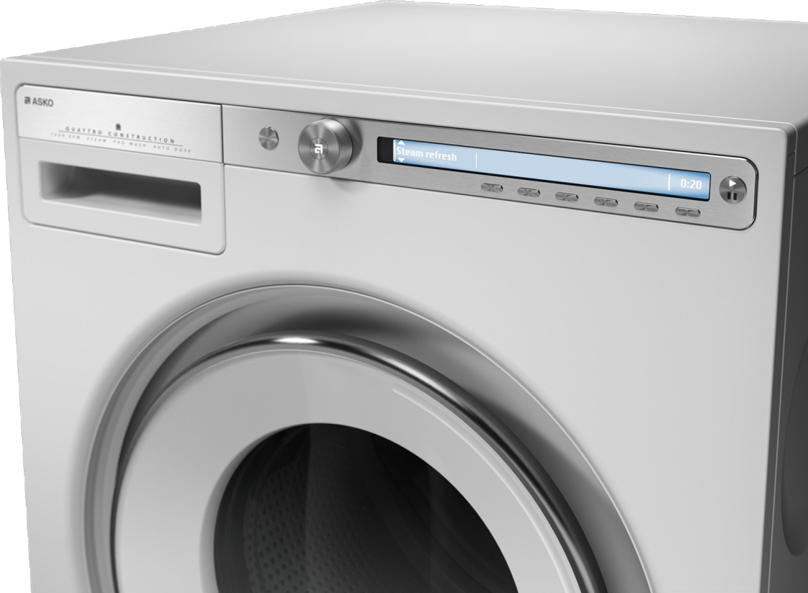 Asko Logic W4086C.W/3 wasmachine Voorbelading 8 kg 1600 RPM Wit Verpakkingsschade - Afbeelding 6