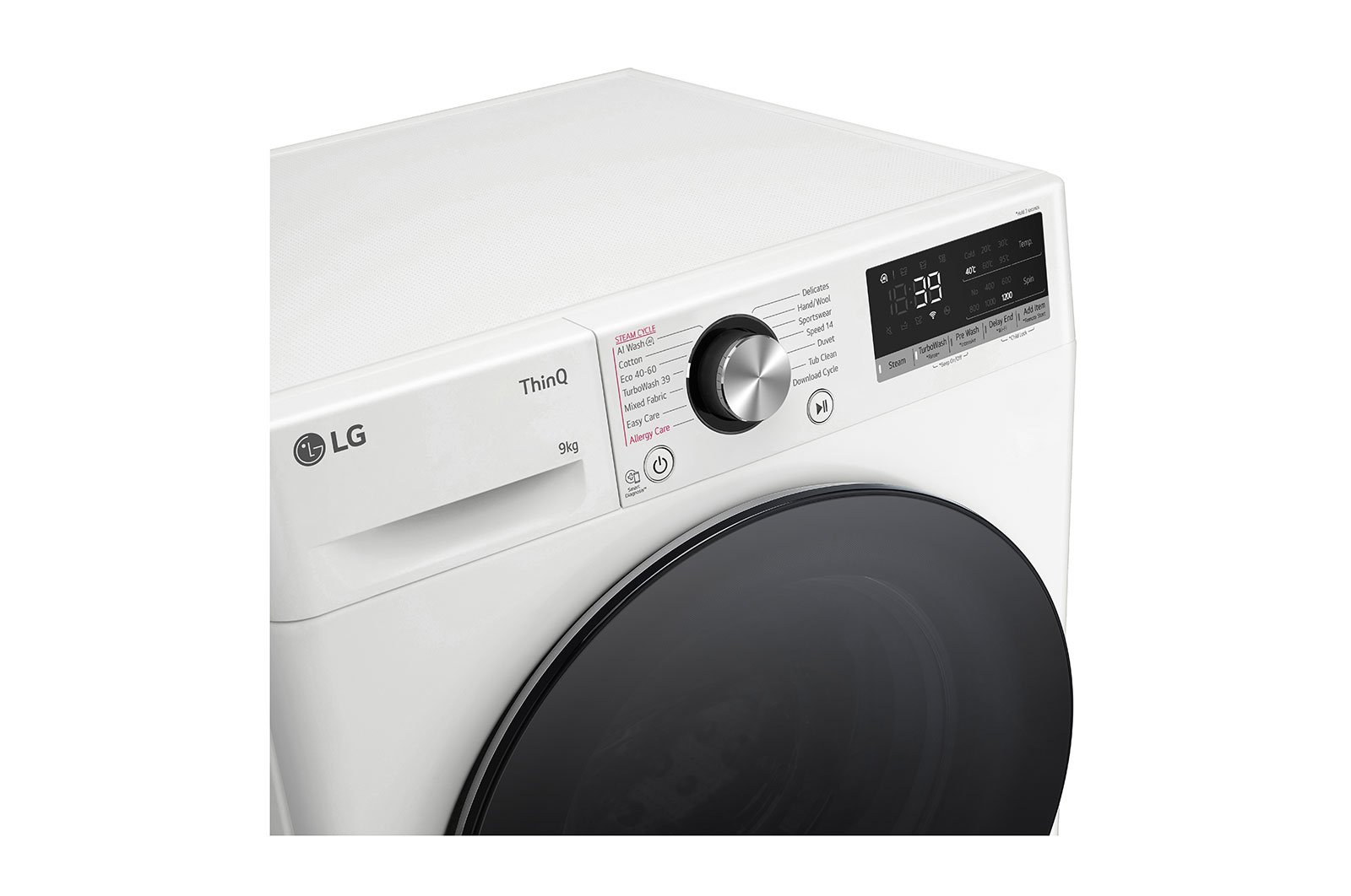 LG F2V7SLIM9 wasmachine Voorbelading 9 kg 1160 RPM Wit - EWO3445 - Afbeelding 4