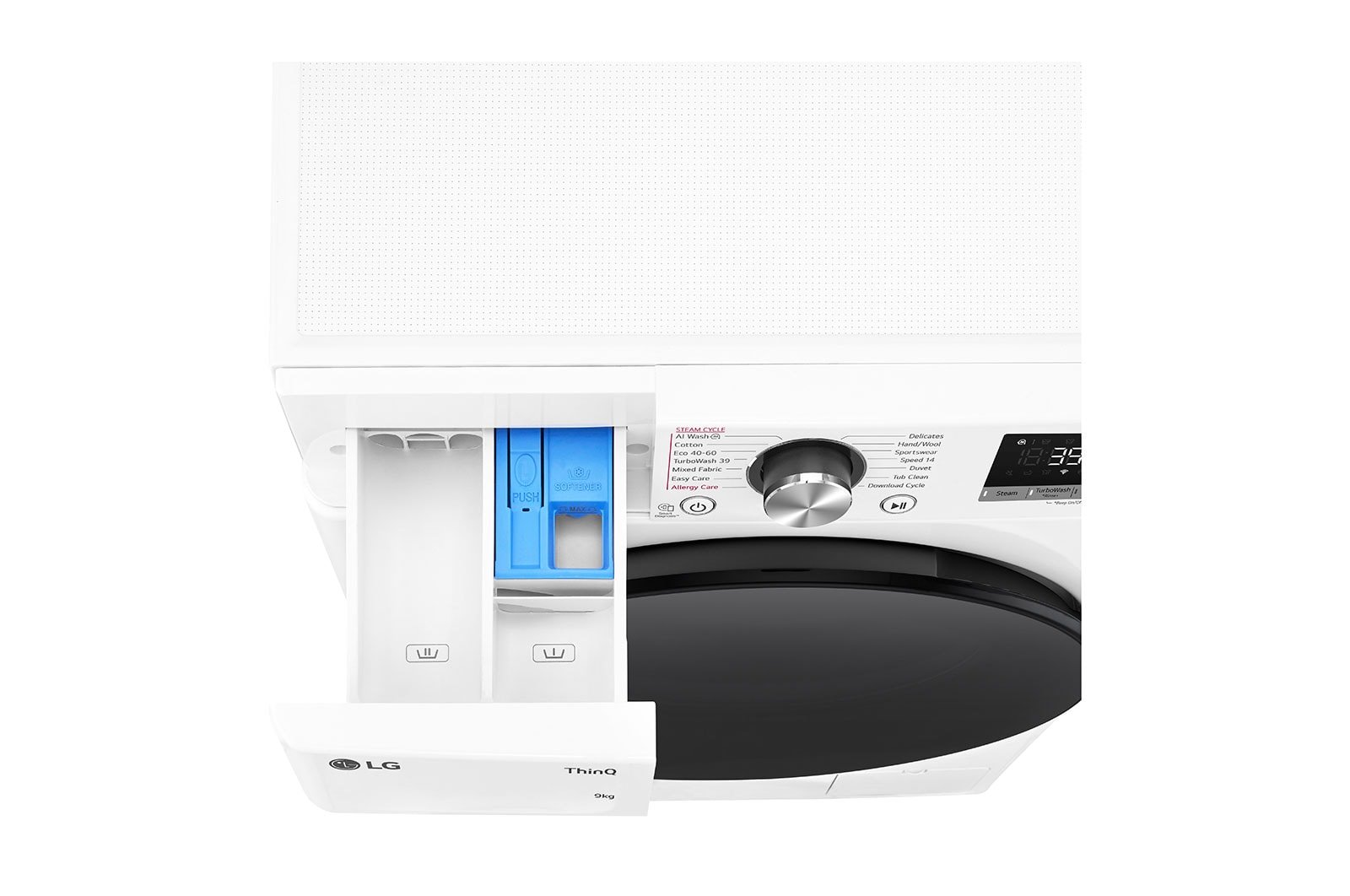 LG F2V7SLIM9 wasmachine Voorbelading 9 kg 1160 RPM Wit - EWO3445 - Afbeelding 8