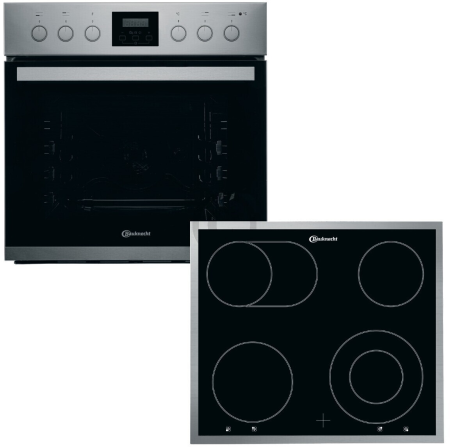 Bauknecht HEKO 500 H (HVS3TH8V2IN+CHR9642IN) oven met keramische kookplaat DHZ3321