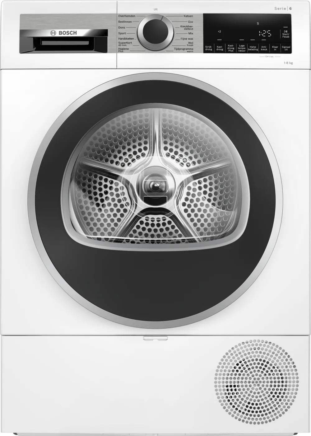Bosch Serie 6 WQG233DLNL wasdroger Vrijstaand Voorbelading 8 kg Wit