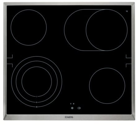 AEG HE604070XB Zwart, Roestvrijstaal Ingebouwd Keramisch 4 zone(s)