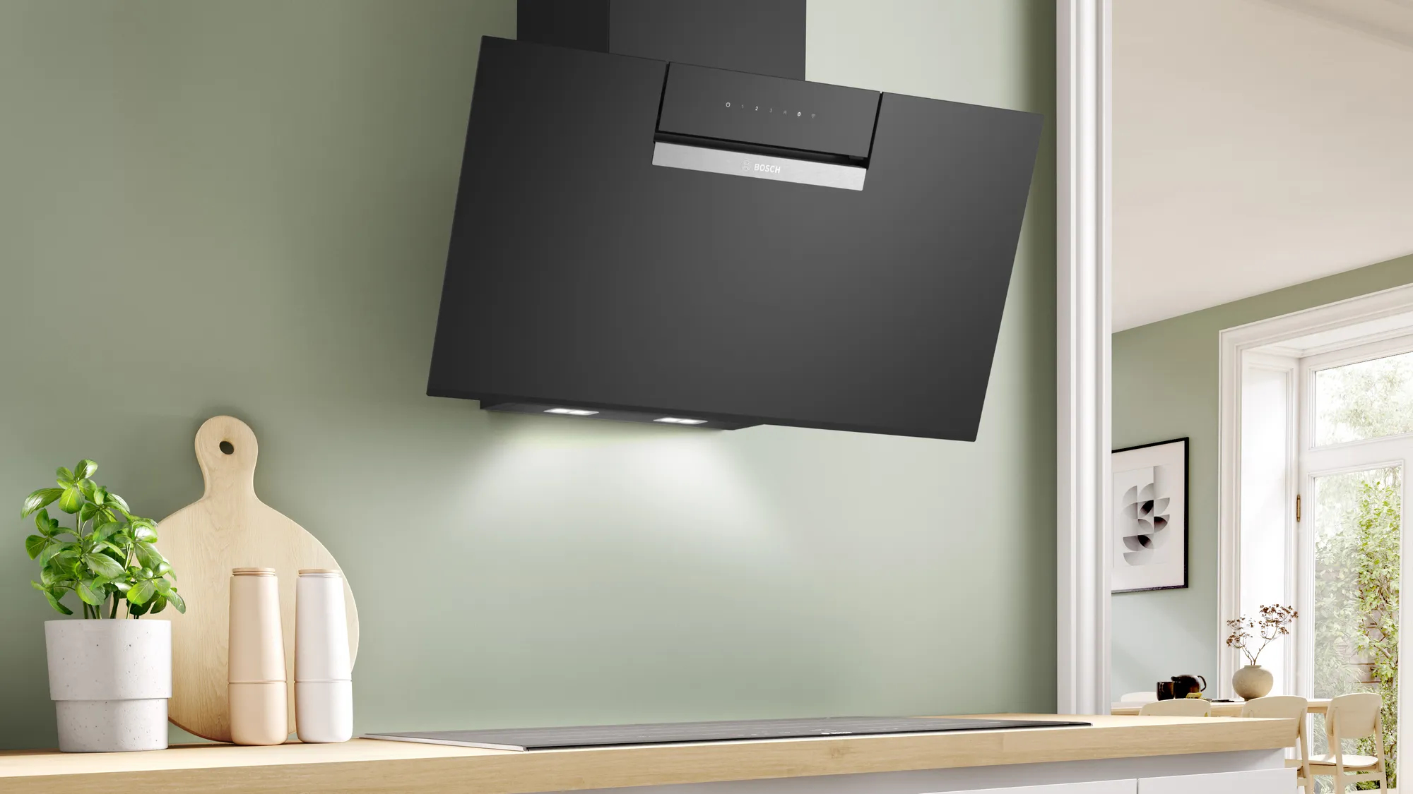Bosch Serie 4 DWK87FN60 afzuigkap Muurmontage Zwart 431 m³/uur - Afbeelding 3