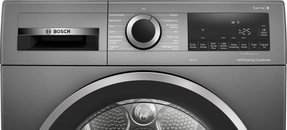 Bosch Serie 6 WQG235DINL wasdroger Vrijstaand Voorbelading 8 kg Grijs - Afbeelding 5