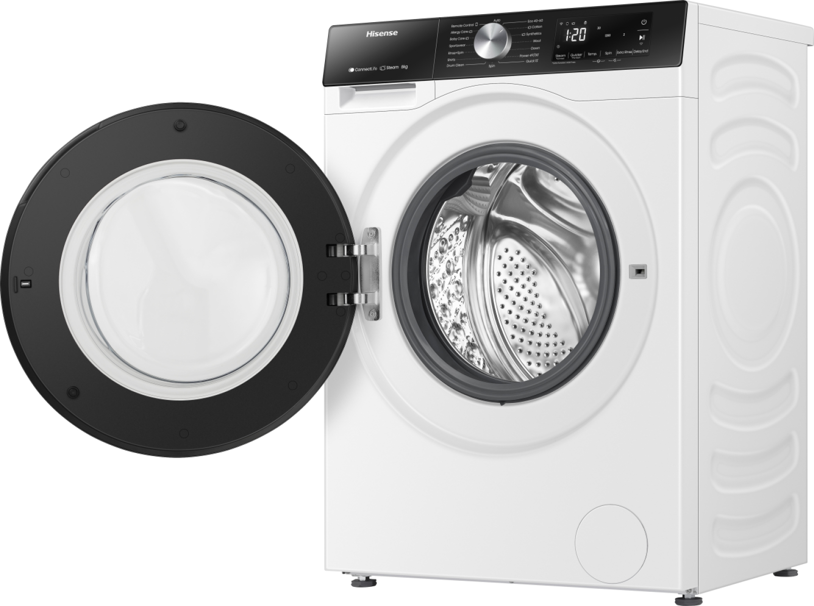 Hisense WF3S8043BW3 wasmachine Voorbelading 8 kg 1400 RPM Wit DHZ4578 - Afbeelding 7