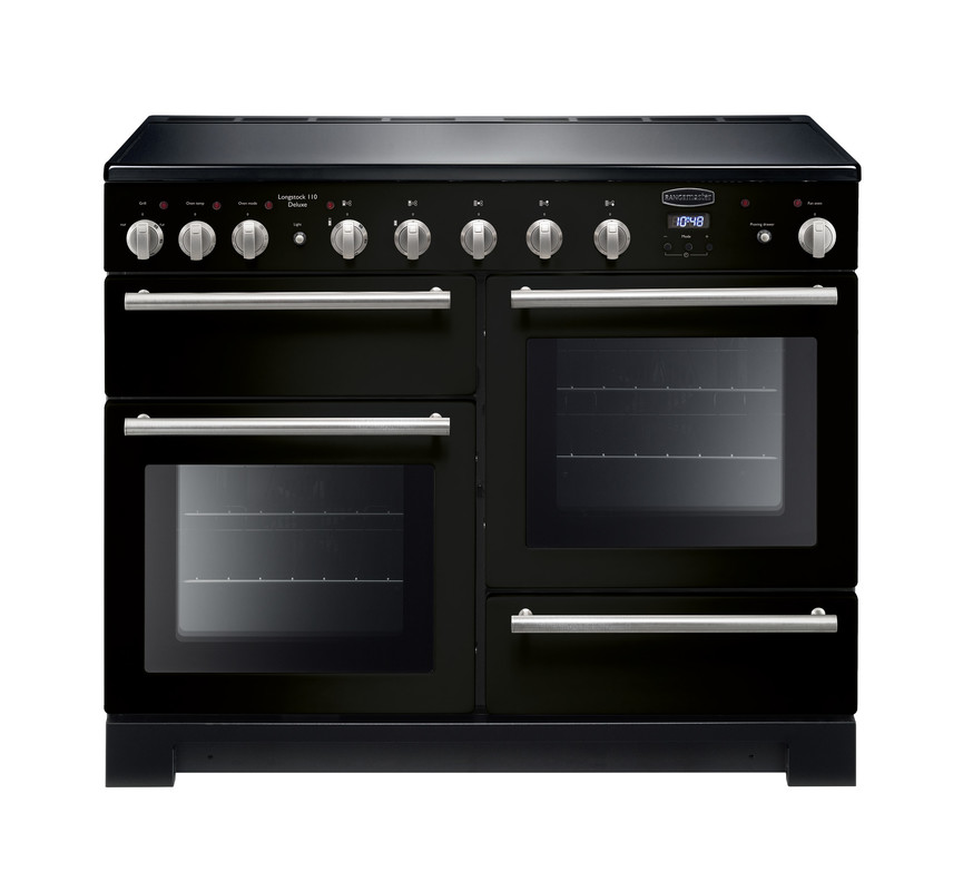 RANGEMASTER Longstock Deluxe 110 Indcutie Fornuis - ZWART- EWO3642