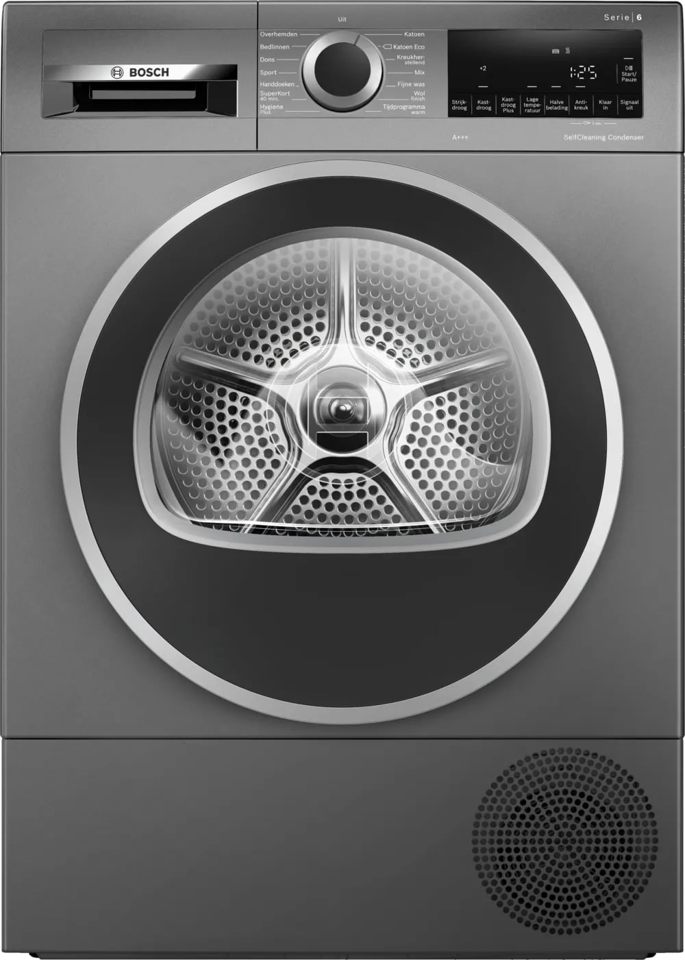 Bosch Serie 6 WQG235DINL wasdroger Vrijstaand Voorbelading 8 kg Grijs - Afbeelding 13