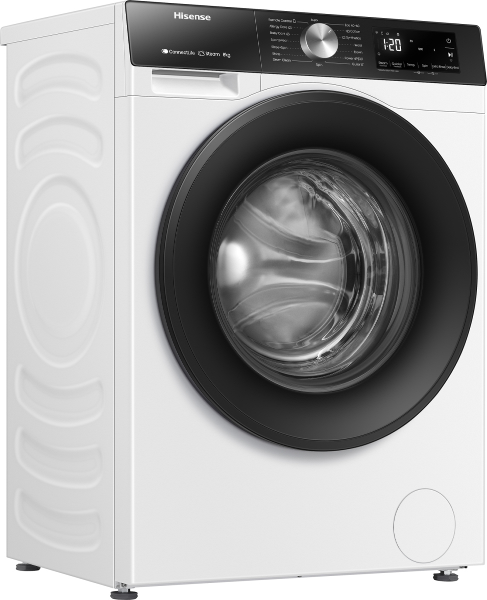 Hisense WF3S8043BW3 wasmachine Voorbelading 8 kg 1400 RPM Wit DHZ4578 - Afbeelding 3