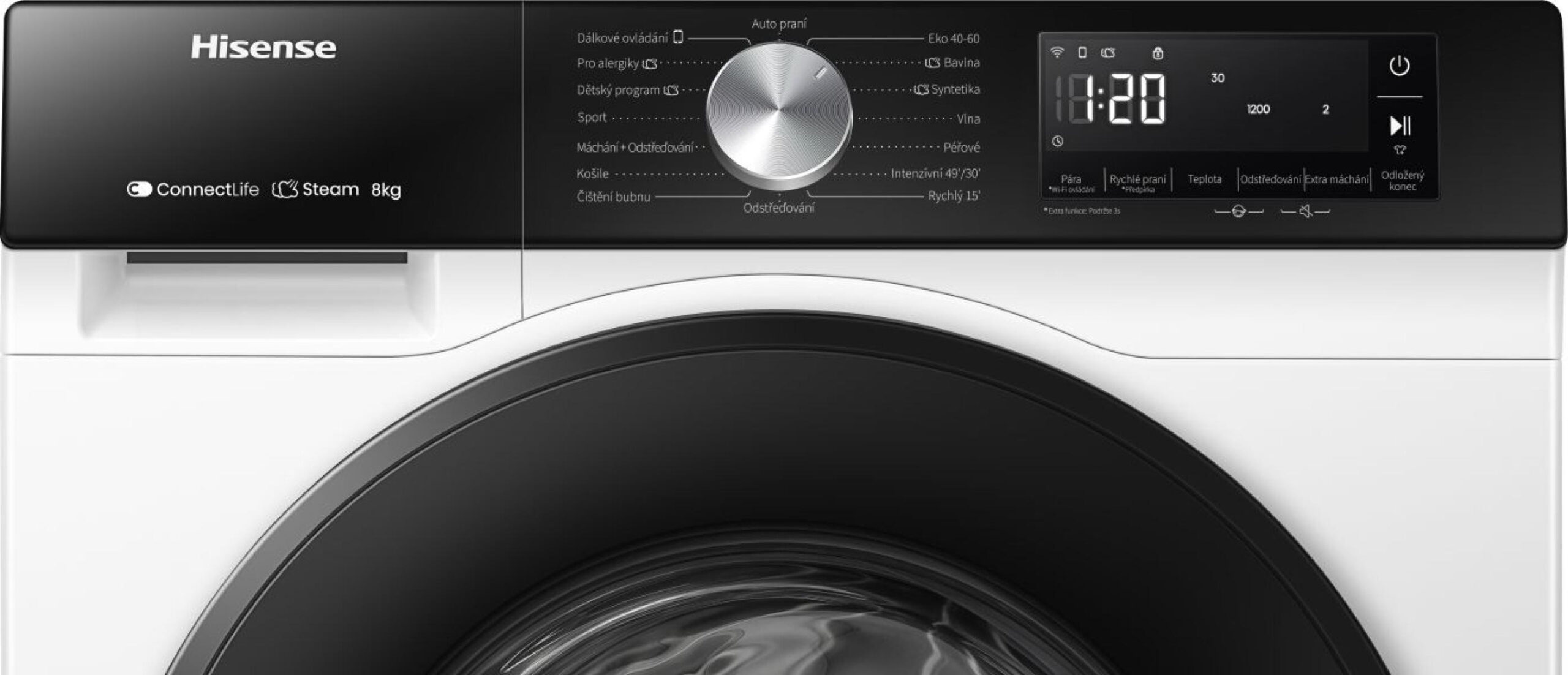 Hisense WF3S8043BW3 wasmachine Voorbelading 8 kg 1400 RPM Wit DHZ4578 - Afbeelding 8